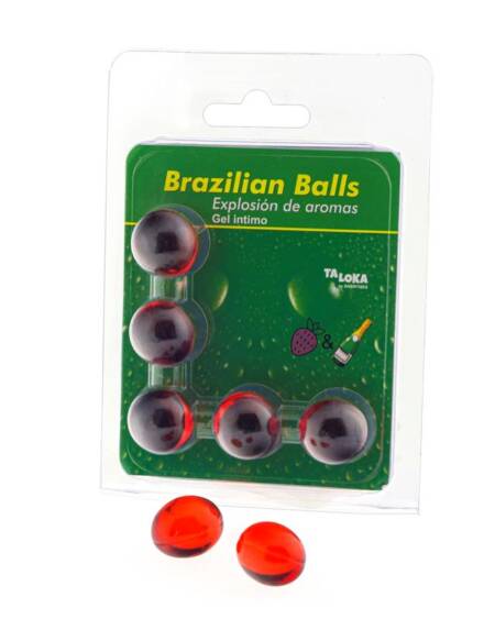 Set 5 Brazilian Balls Explosion Aroma de Fresa-Champan