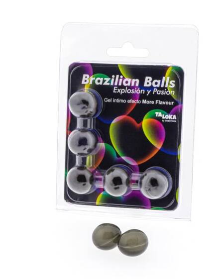 Set 5 Brazilian Balls Gel Excitante Efecto More Flavor/Más Sabor
