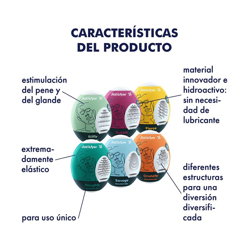 Set 6 Unidades Huevo Masturbador - Imagen 2