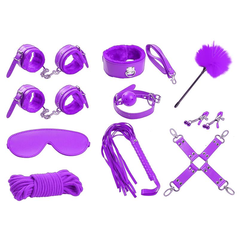 Set Bondage de 10 Piezas Púrpura - Imagen 3