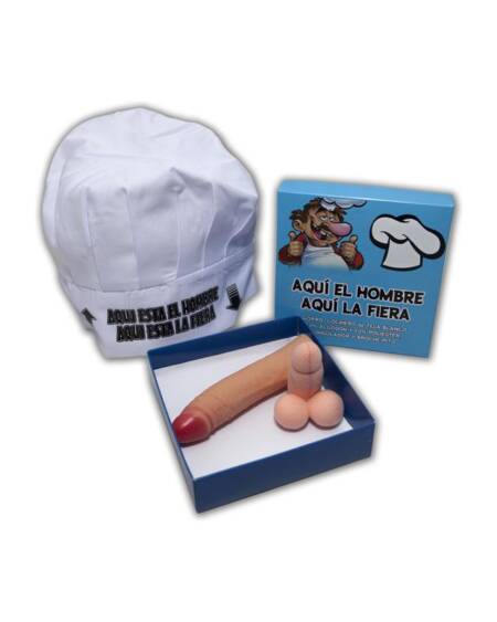 Set Gorro de Cocinero, Broche y Estimulador