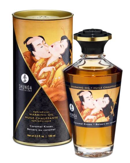 Shunga Aceite de Masaje Efecto Calor Aroma a Caramelo