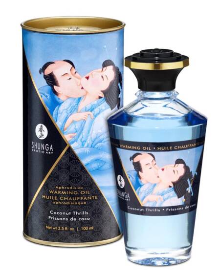 Shunga Aceite de Masaje Efecto Calor Aroma a Coco