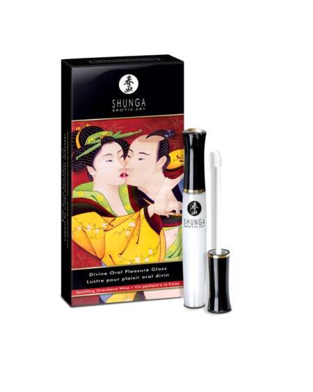Shunga Gloss para Placer Oral Vino de Fresa