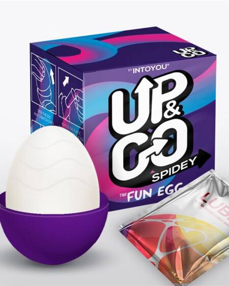 Spidey Huevo Masturbador Elástico Púrpura