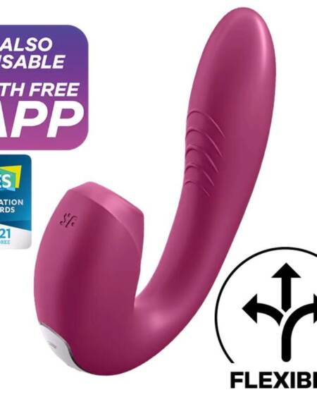 Sunray Berry Succionador y Vibrador 2 en 1 Súper Flexible USB
