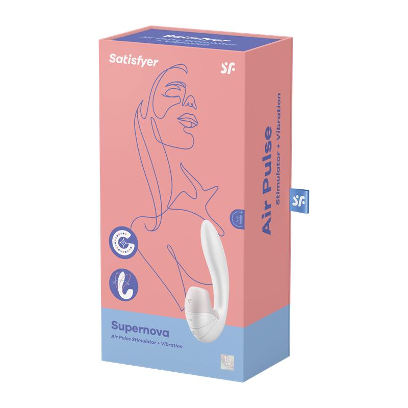 Supernova Succionador y Vibrador Súper Flexible USB Blanco - Imagen 6