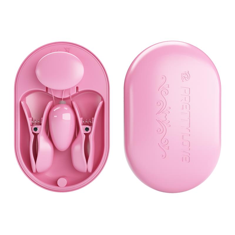 Surprise Box Huevo Vibrador y Pinzas para Pezones con Electro Estimulación Rosa - Imagen 5