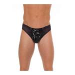 Tanga de PVC Negro Talla Única