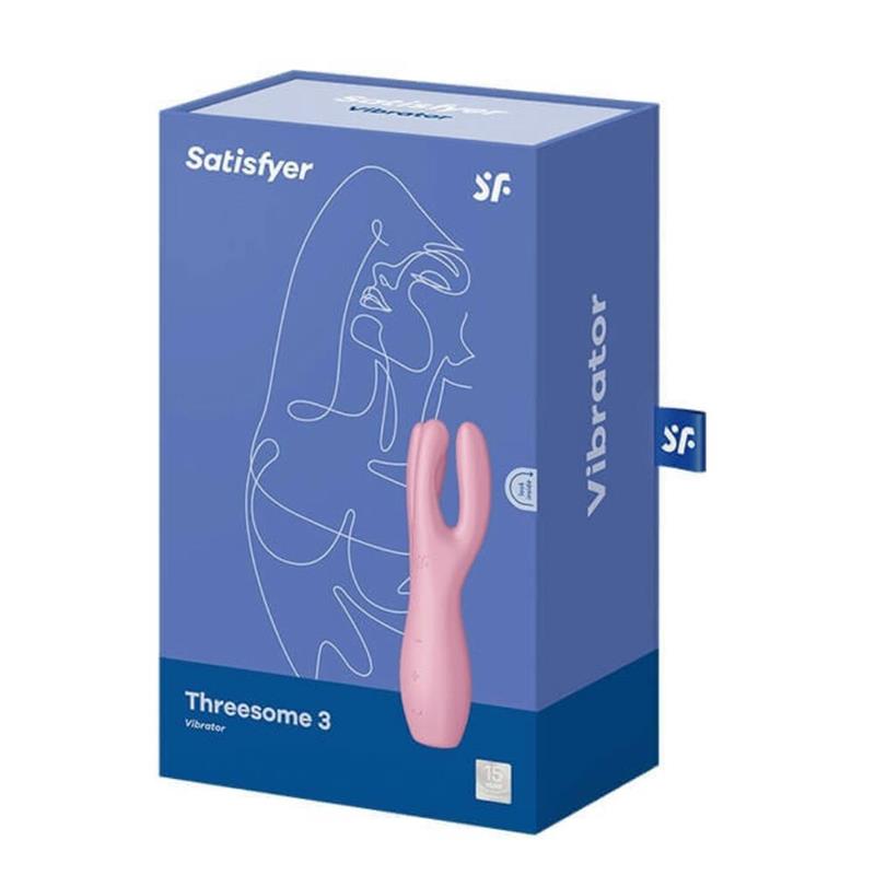 Threesome 3 Lay-on Vibrador 3 Motores Rosa - Imagen 4