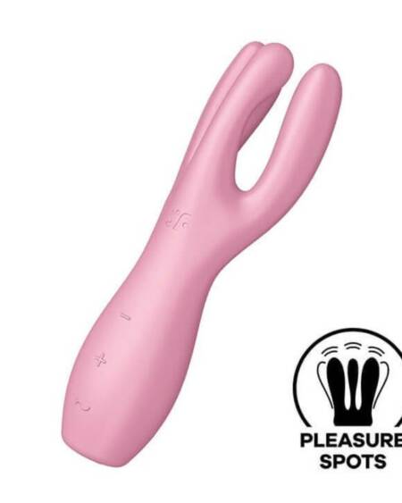 Threesome 3 Lay-on Vibrador 3 Motores Rosa