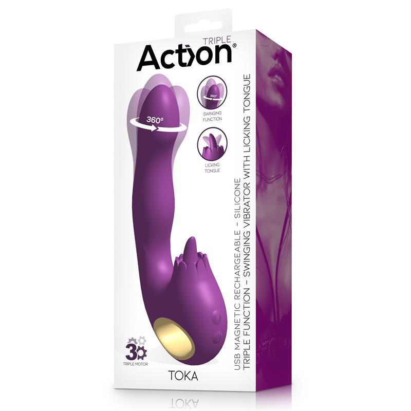 Toka Vibrador con Oscilación 360º y Lengua Estimuladora - Imagen 9