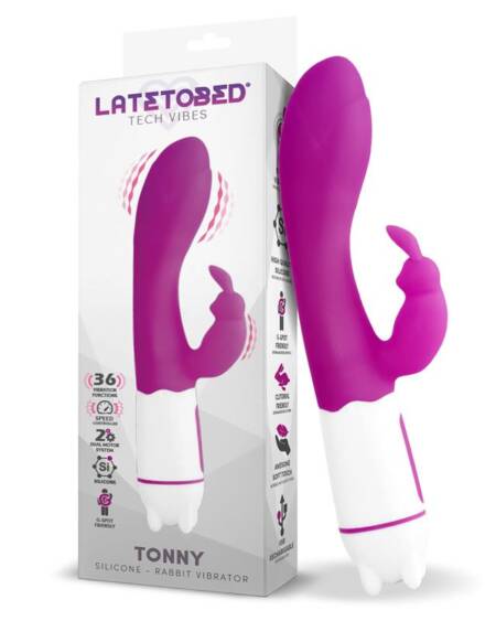 Tonny Vibrador USB Punto G 36 Funciones Silicona Púrpura