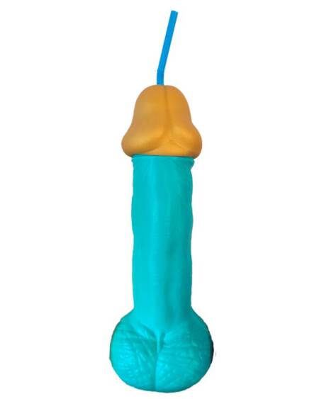 Vaso con Forma de Pene Azul 500 ml