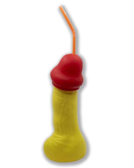 Vaso con Forma de Pene Fluorescente 500 ml