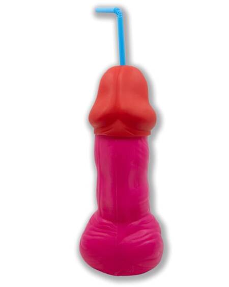 Vaso con Forma de Pene Plastico Fuscia 500 ml