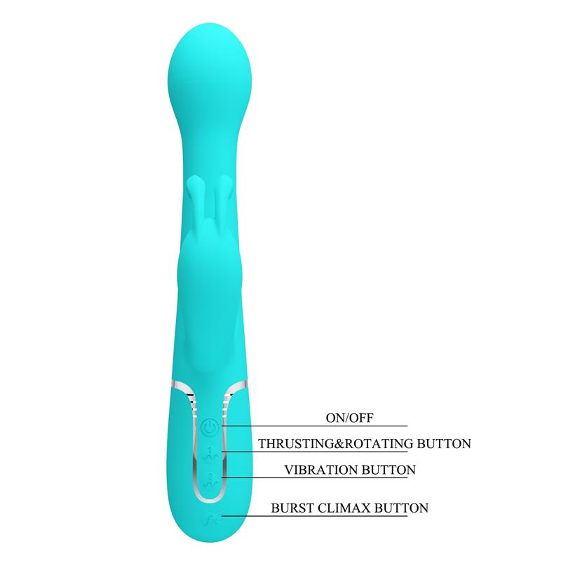 Vibrador con Thrusting y Bolas Rotatorias Dejon Azul - Imagen 8