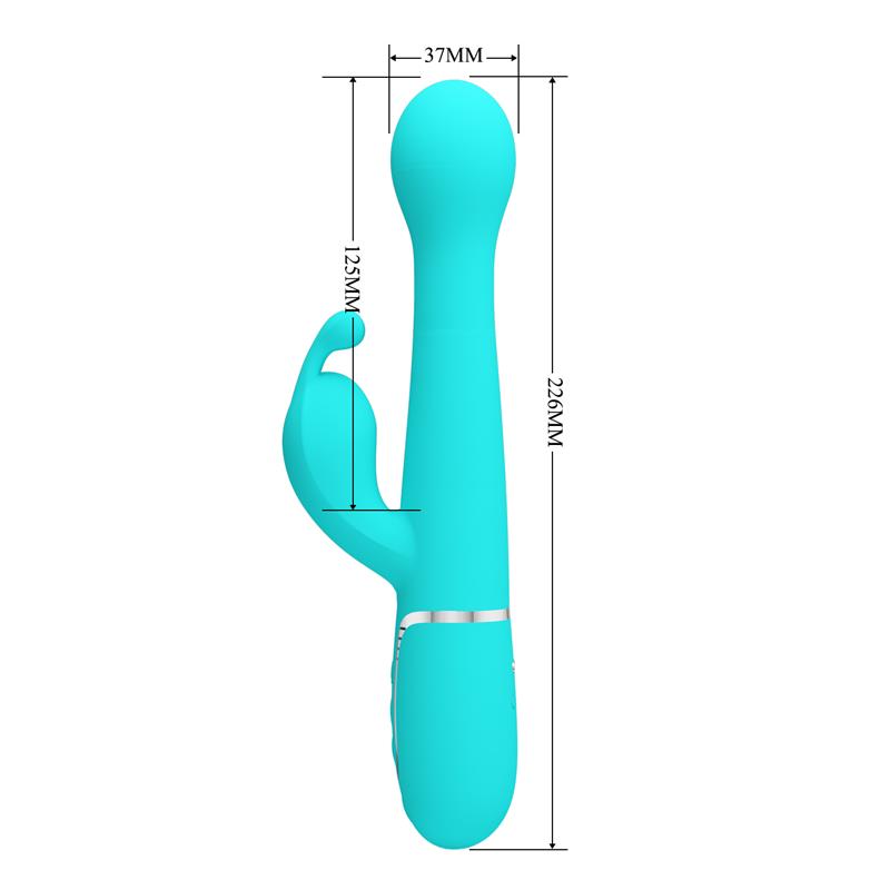 Vibrador con Thrusting y Bolas Rotatorias Dejon Azul - Imagen 10