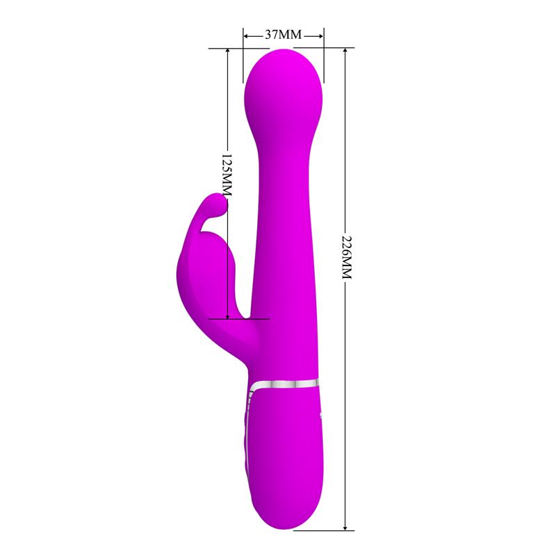 Vibrador con Thrusting y Bolas Rotatorias Dejon Rosa - Imagen 10