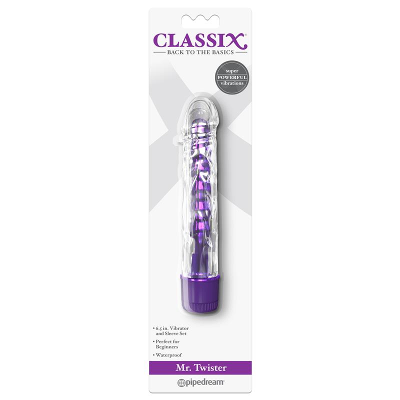 Vibrador Mr. Twister Púrpura Metálico 17 cm - Imagen 2