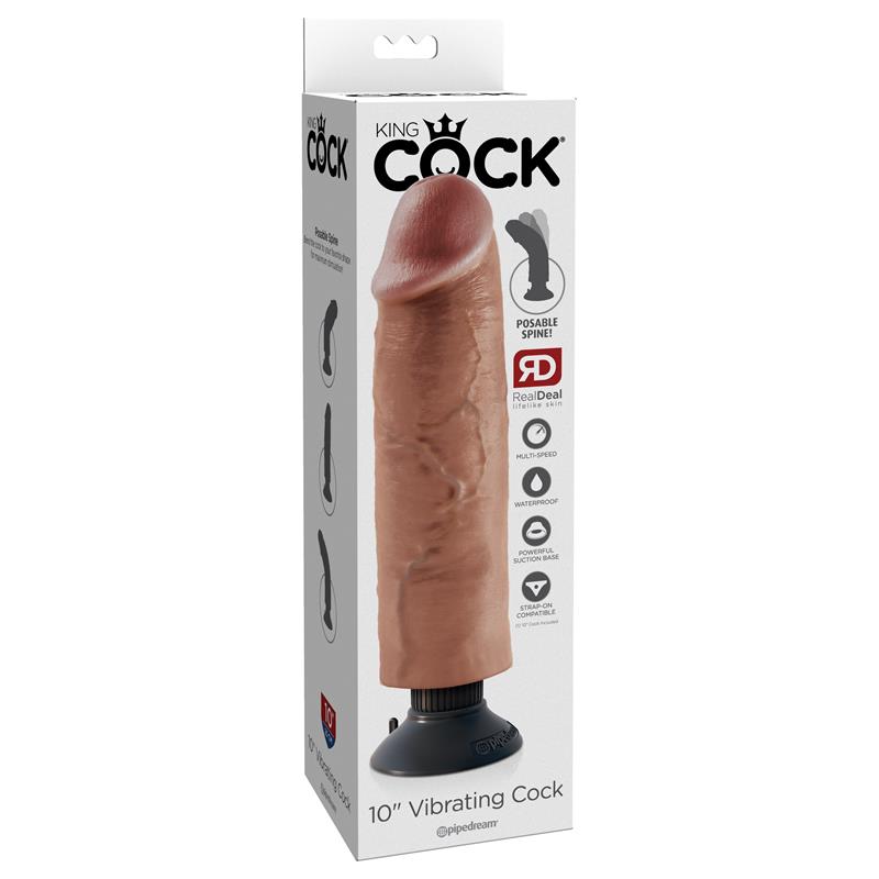 Vibrador Realista 10 Bronceado - Imagen 4