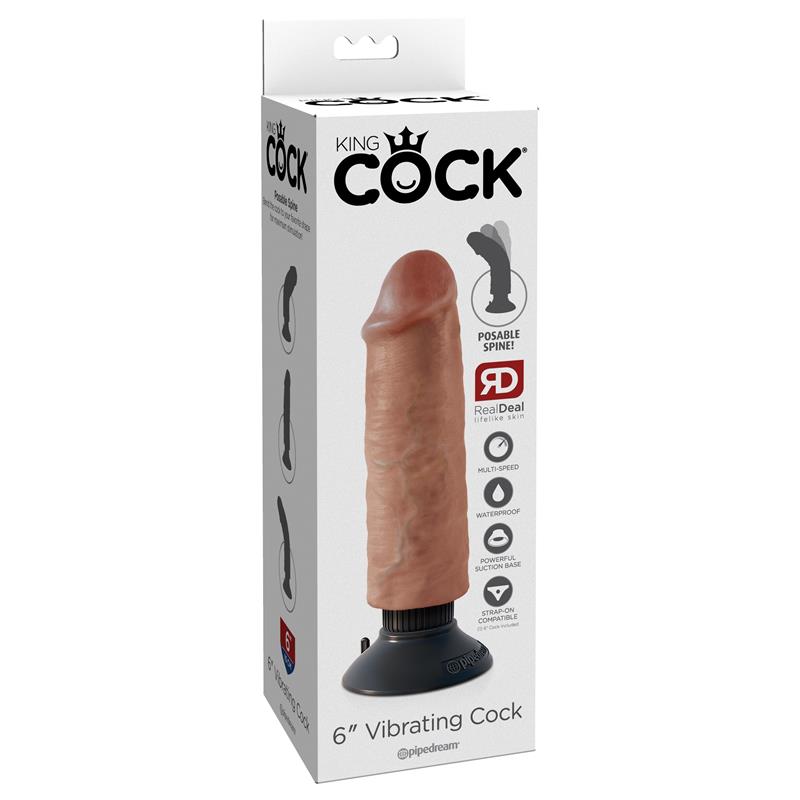 Vibrador Realista 6 Bronceado - Imagen 4