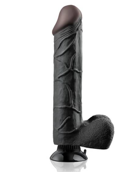 Vibrador Realista No. 12 30,5 cm Negro