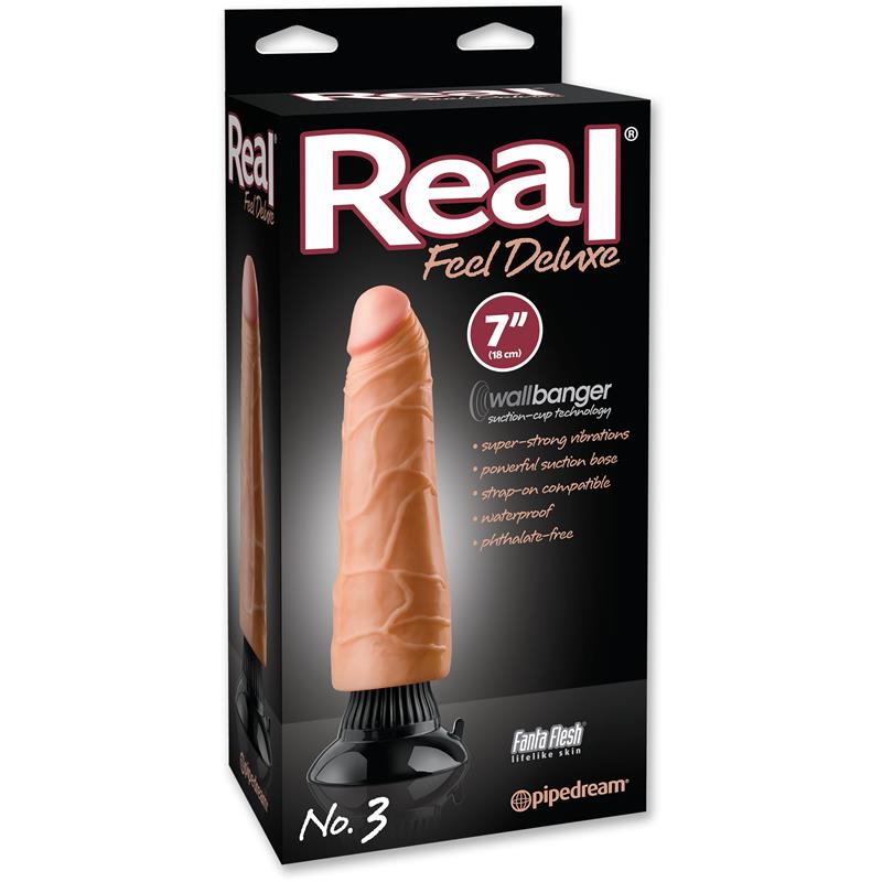 Vibrador Realista No. 3 17,8 cm Natural - Imagen 4