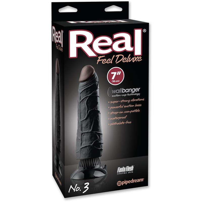 Vibrador Realista No. 3 17,8 cm Negro - Imagen 4