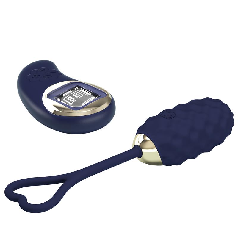 Vivian Huevo Vibrador con Control Remoto con Pantalla Digital Azul - Imagen 4