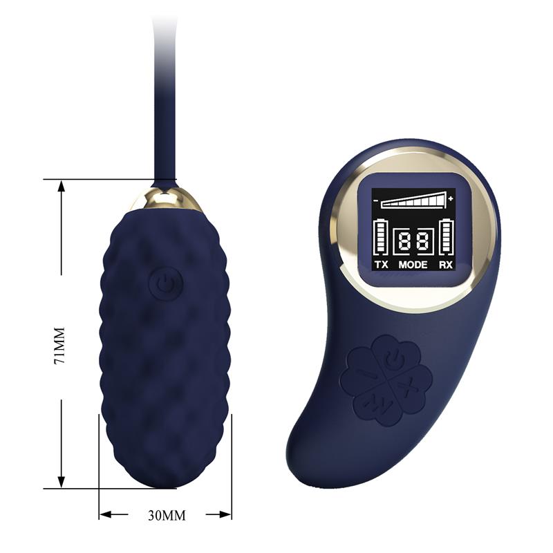 Vivian Huevo Vibrador con Control Remoto con Pantalla Digital Azul - Imagen 8