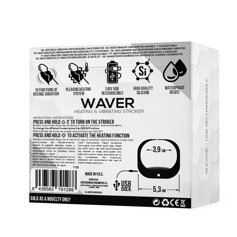 Waver Masturbador Masculino Función Calor y Vibración Flexible USB Silicona - Imagen 3