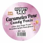 20 Caramelos Forma de Pene Sabor Gin Tonic