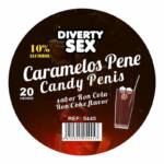 20 Caramelos Forma de Pene Sabor Ron Cola
