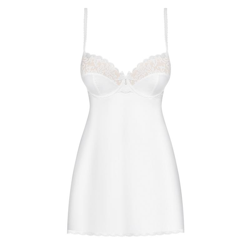 871-CHE-2 Chemise y Tanga Color Blanco - Imagen 3