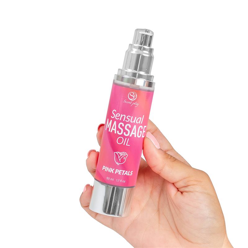 Aceite de Masaje Sensual Pétalos Rosa 50 ml. - Imagen 3