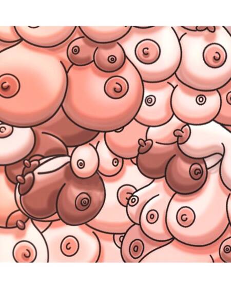 Alfombrilla para Raton Pechos  22 x 18 cm