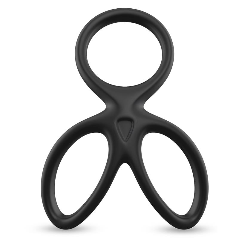 Anillo Triple Pene y Testículos Silicona Líquida Flexible - Imagen 2