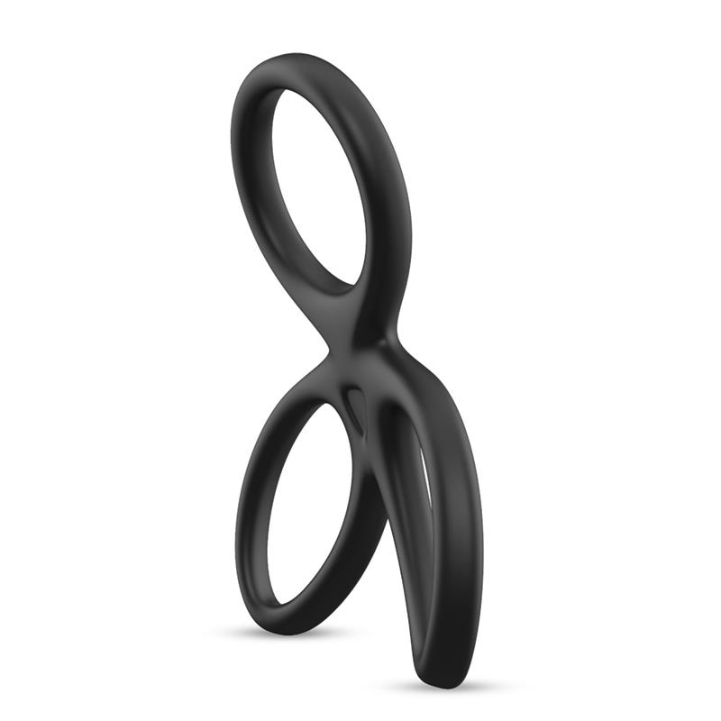 Anillo Triple Pene y Testículos Silicona Líquida Flexible - Imagen 3