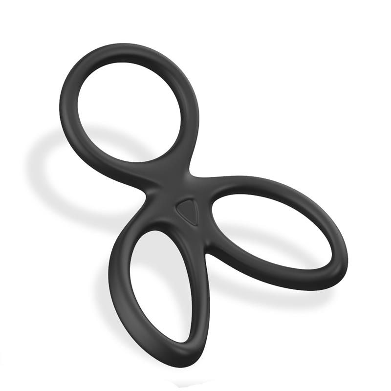 Anillo Triple Pene y Testículos Silicona Líquida Flexible - Imagen 4