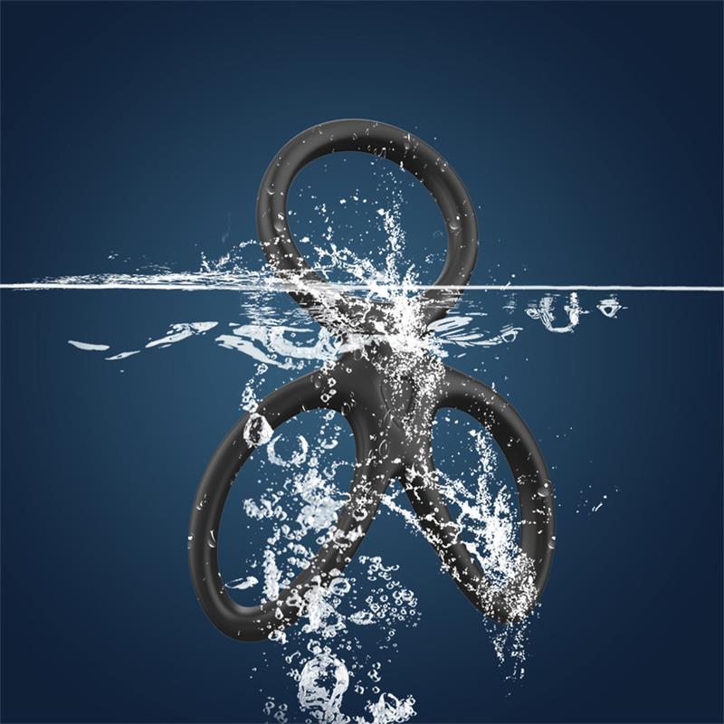 Anillo Triple Pene y Testículos Silicona Líquida Flexible - Imagen 9
