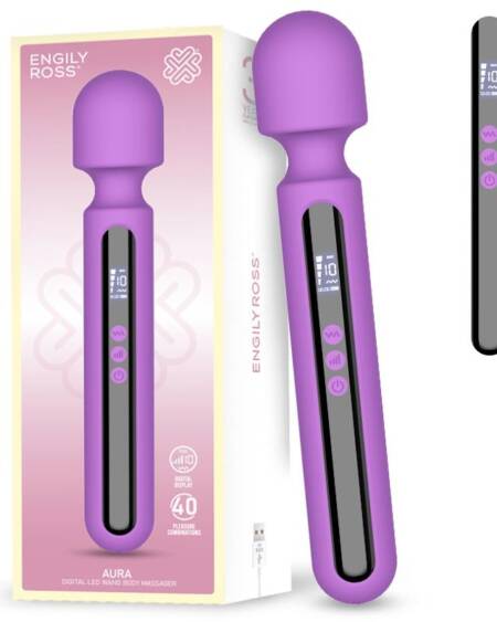 Aura Masajeador con Pantalla Digital, Gran Tamaño y Potencia 29.5 cm