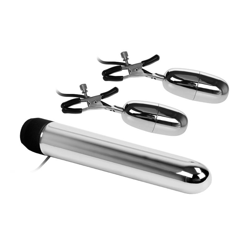 Baile Set Bala Vibrador y Pinzas para Pezones con Vibración Turbo - Imagen 2
