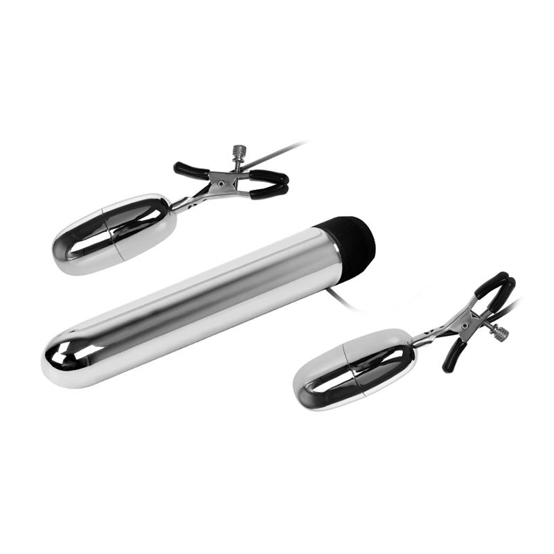 Baile Set Bala Vibrador y Pinzas para Pezones con Vibración Turbo - Imagen 3