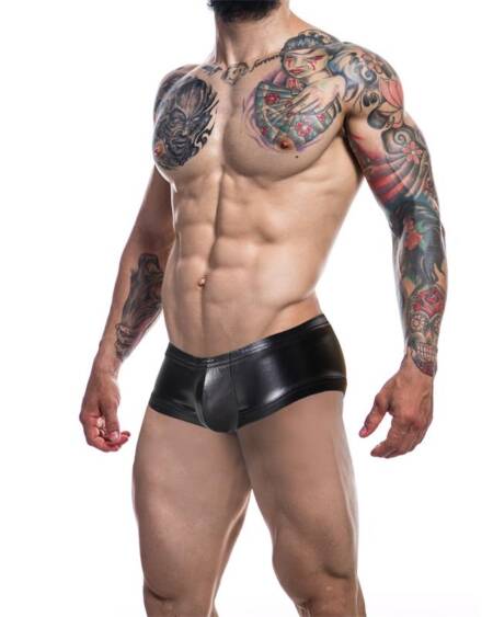 C4M10 Boxers Tipo Shorts Leatherette Negro