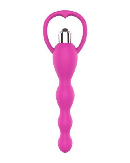 Cadena Anal con Vibración Rosa