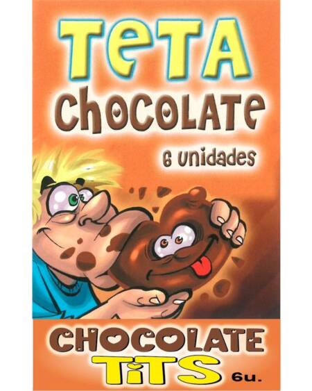Caja Comic Forma Pecho Chocolate Negro 6 unidades