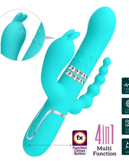 Cammy Vibrador con Bolas Rotadoras y Cadena Anal