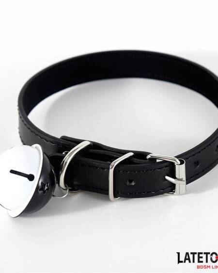 Collar con Cascabel Ajustable Negro