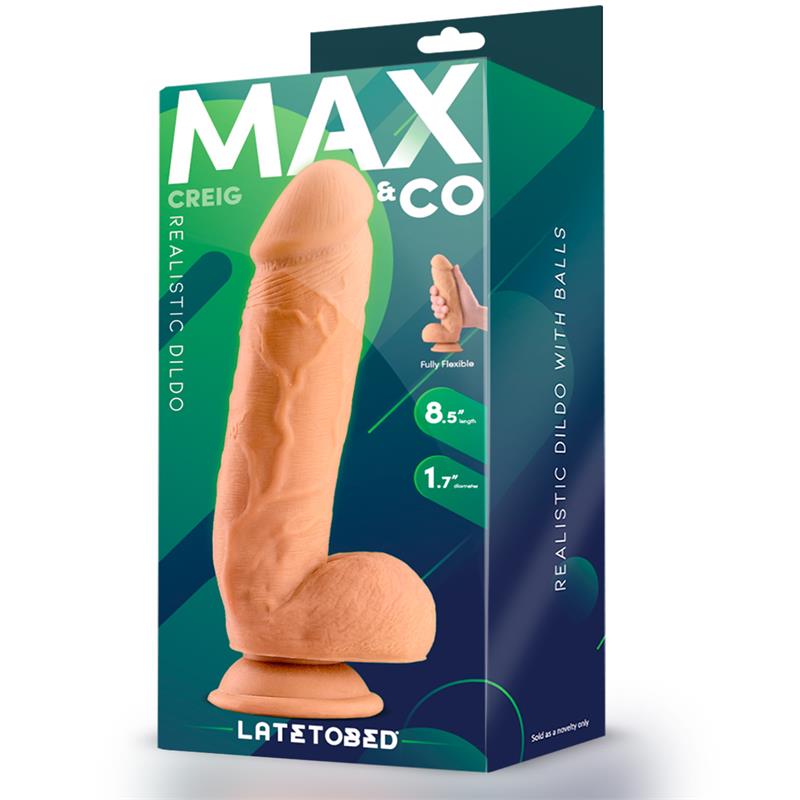 Creig Dildo Realista con Testículos 8.5 Natural - Imagen 4